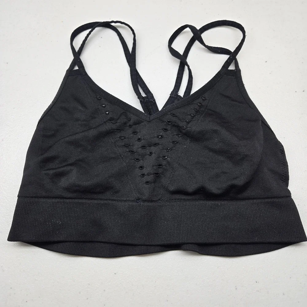 Victoria Sport Women Sports Bra Medium Black Wireless Racerback‎